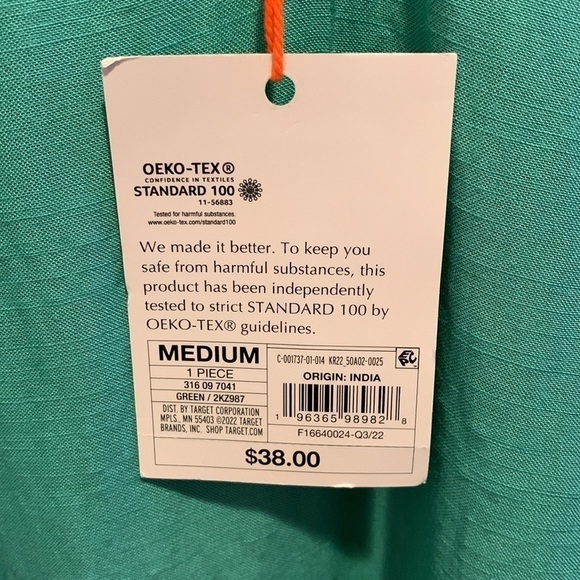 NWT Knox Rose Light Green Spring/Summer Midi Dress. Slip On with belted waist. M - Picture 5 of 10